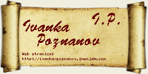 Ivanka Poznanov vizit kartica